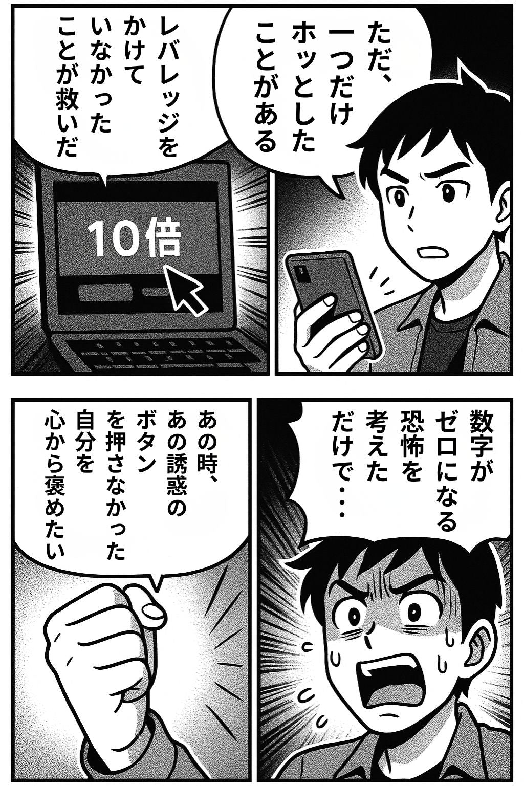 『10倍』ボタンを汗だくで押さない主人公