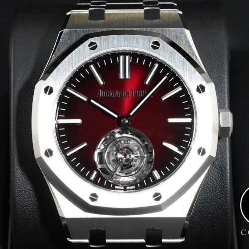 オーデマピゲ ロイヤルオーク フライング トゥールビヨン Ref.26730ST.OO.1320ST.05 ステンレススチール スモークバーガンディ文字盤 商品画像1