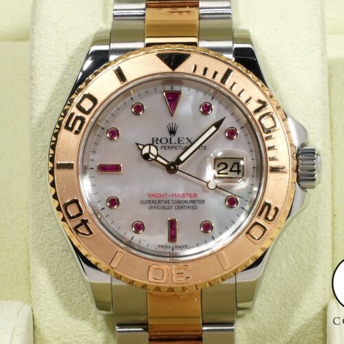 ロレックス ヨットマスター40 Ref.16623NGR ステンレススチール/イエローゴールド ホワイトシェルxルビー文字盤 商品画像1