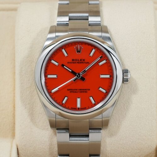 ロレックス オイスターパーペチュアル31 Ref.277200 ステンレススチール コーラルレッド文字盤 商品画像1