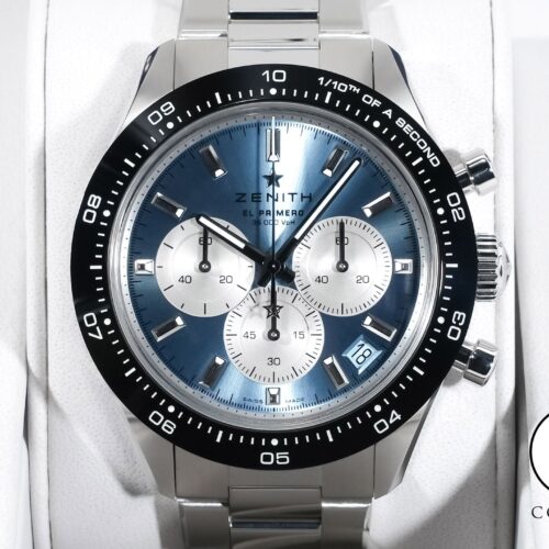 ゼニス クロノマスター スポーツ ヨシダスペシャル Ref.03.3106.3600/55.M3100 アイスブルーｘシルバー文字盤 未使用 f73nbg4x 商品画像1