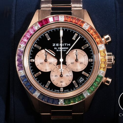 ゼニス クロノマスター スポーツ ヨシダスペシャル Ref.22.3103.3600/21.M3100 ローズゴールド ブラックラッカー文字盤 美品 8dn4u9kr 商品画像1