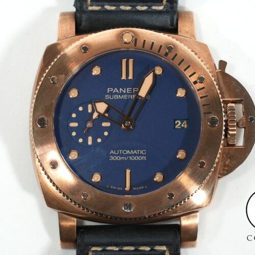パネライ サブマーシブル ブロンゾ ブルー アビッソ Ref.PAM01074 BRONZE ブルー文字盤 中古 2jo7m8y2 商品画像1