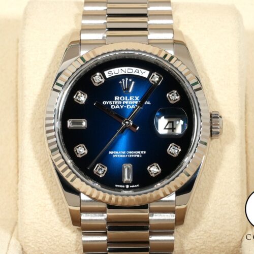 ロレックス デイデイト36 Ref.128239A ホワイトゴールド ブルーオンブレ文字盤 美中古 f8vviomc 商品画像1