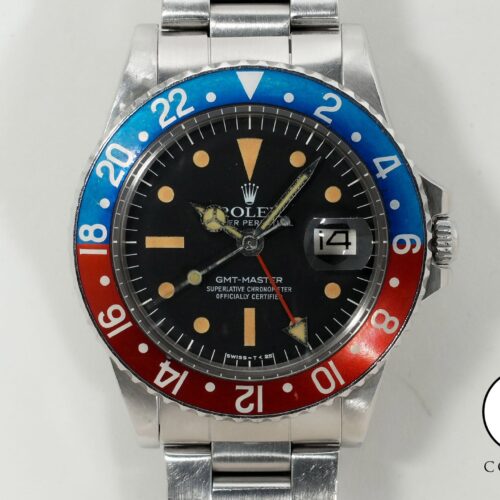 ロレックス GMTマスター Ref.1675 ステンレススチール ブラック文字盤 中古 yukmxqq5 オイスターブレスレット 商品画像1