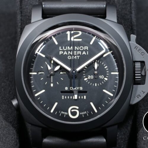 パネライ ルミノール 1950 8DAYSクロノ モノプルサンテGMT Ref.PAM00317 ブラック セラミック ブラック文字盤 美中古 3scgaox9 商品画像1