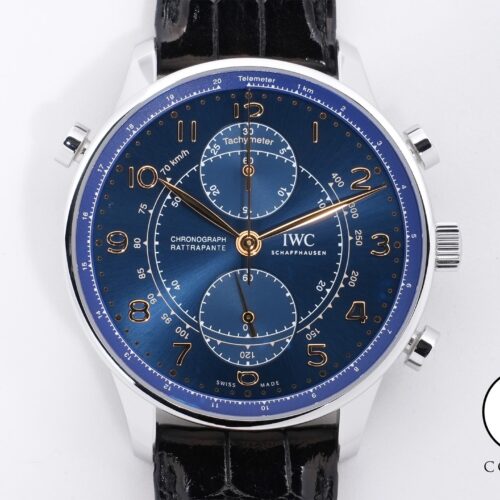 IWC ポルトギーゼ クロノグラフ ラトラパンテ ブティック ミラノ Ref.IW371222 ステンレススチール ブルー文字盤 極美品 ymnwixr9 商品画像1