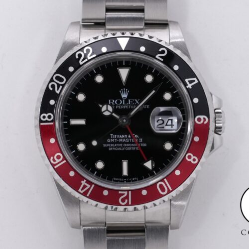 ロレックス GMTマスターII TIFFANY&CO. Ref.16710 ステンレススチール ブラック文字盤 オイスターブレスレット 中古 kbtqv2ks 商品画像1