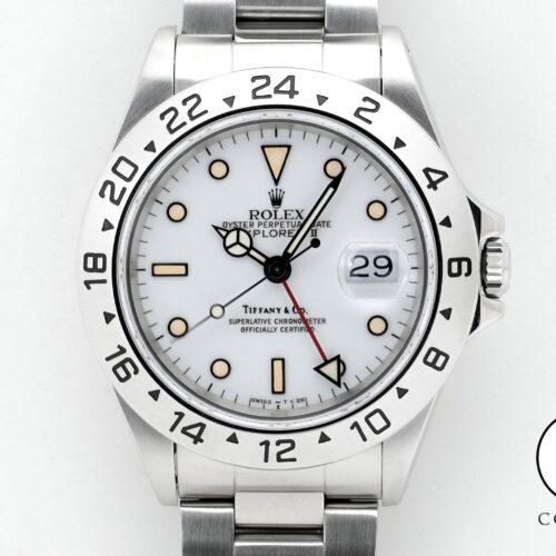 ロレックス エクスプローラーII TIFFANY&CO. Ref.16570 ステンレススチール ホワイト文字盤 オイスターブレスレット 中古 vtyadmqb 商品画像1
