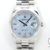 ロレックス デイデイト36 Ref.118206A プラチナ マザーオブパールx10Pダイヤ文字盤 中古 8texga9v 商品画像1