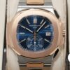 パテックフィリップ ノーチラス クロノグラフ Ref.5980/1AR-001 ステンレススチール/ローズゴールド ブルー文字盤 中古 hazxvdjg 商品画像1