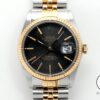 ロレックス デイトジャスト Ref.16013 ステンレススチール/イエローゴールド ブラックタペストリー文字盤 ジュビリーブレスレット 中古 an9rnhcb 商品画像1