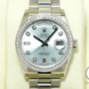 ロレックス デイデイト Ref.118346A プラチナ アイスブルーx10Pダイヤ文字盤 中古 jn7cajvj 商品画像1
