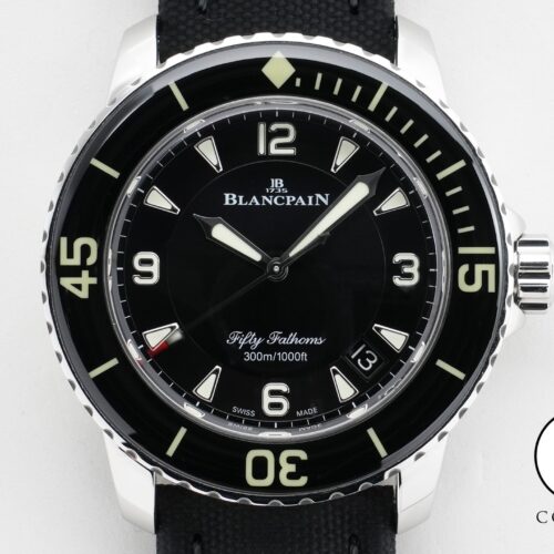ブランパン フィフティ ファゾムス オートマティック Ref.5015-1130-52A ステンレススチール ブラック文字盤 美中古 m9n9fvf6 商品画像1