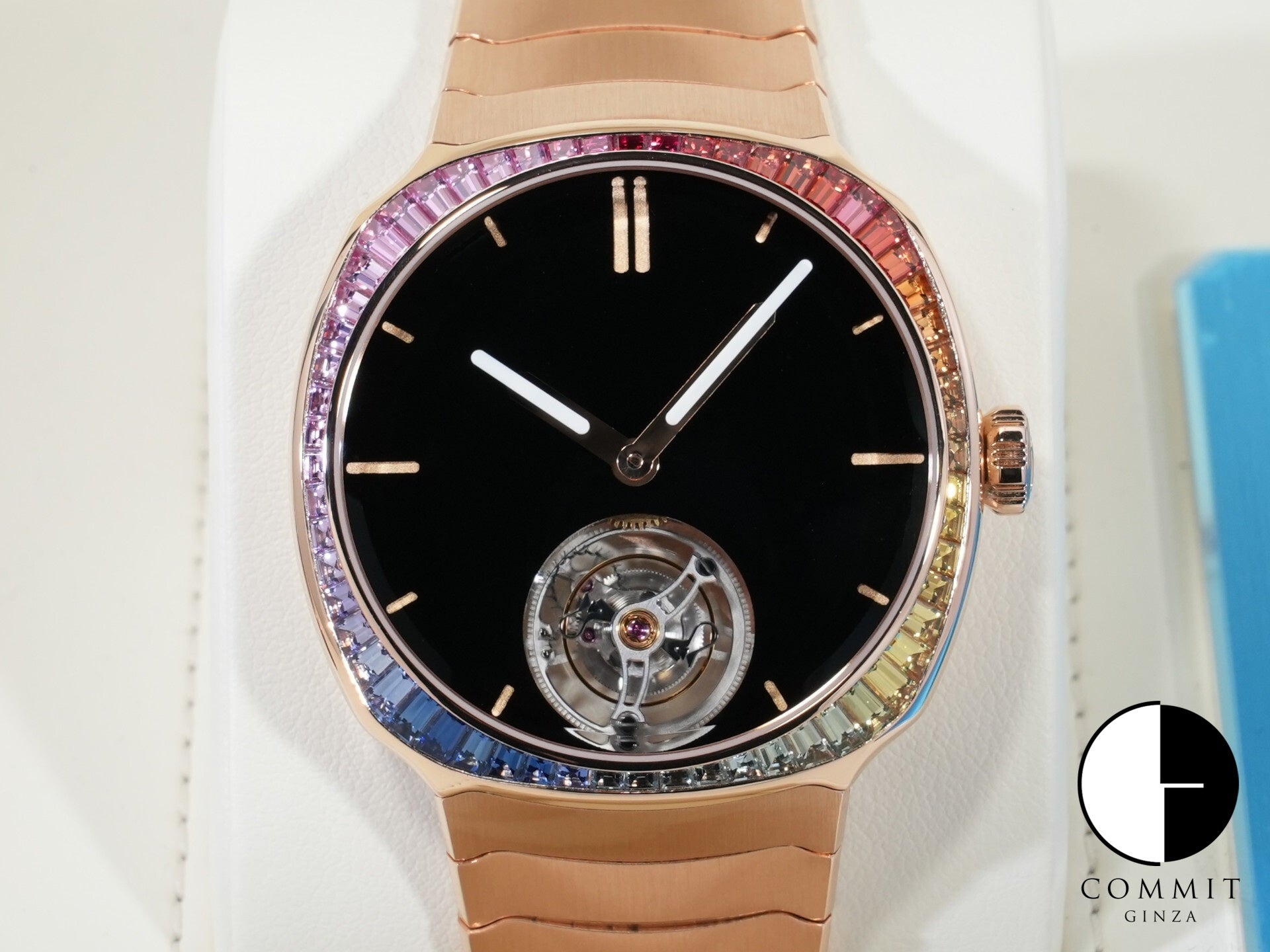 H.モーザー ストリームライナー トゥールビヨン ベンタブラック レインボー Ref.6804-0401 18Kレッドゴールド ベンタブラック文字盤 未使用 xydt5k2c 商品画像1