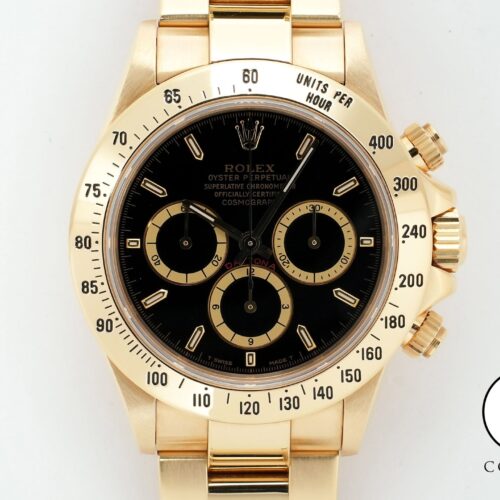 ロレックス デイトナ エルプリメロ Ref.16528 イエローゴールド ブラック文字盤 中古 ouoecgb3 商品画像1