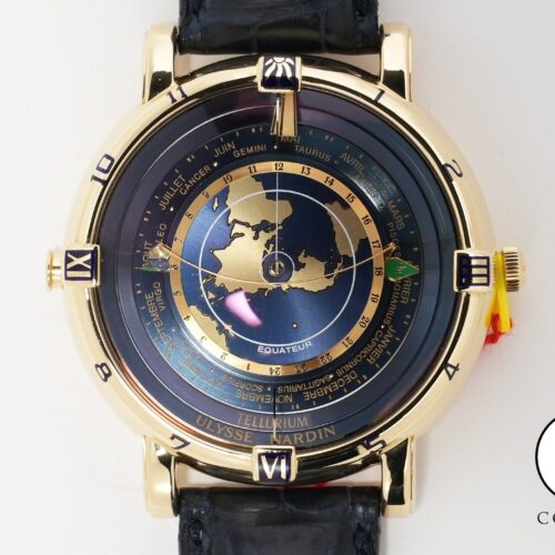 ユリスナルダン テリリウム ヨハネス ケプラー Ref.871-22 イエローゴールド ブルー文字盤 中古 oz7mp7ai 商品画像1