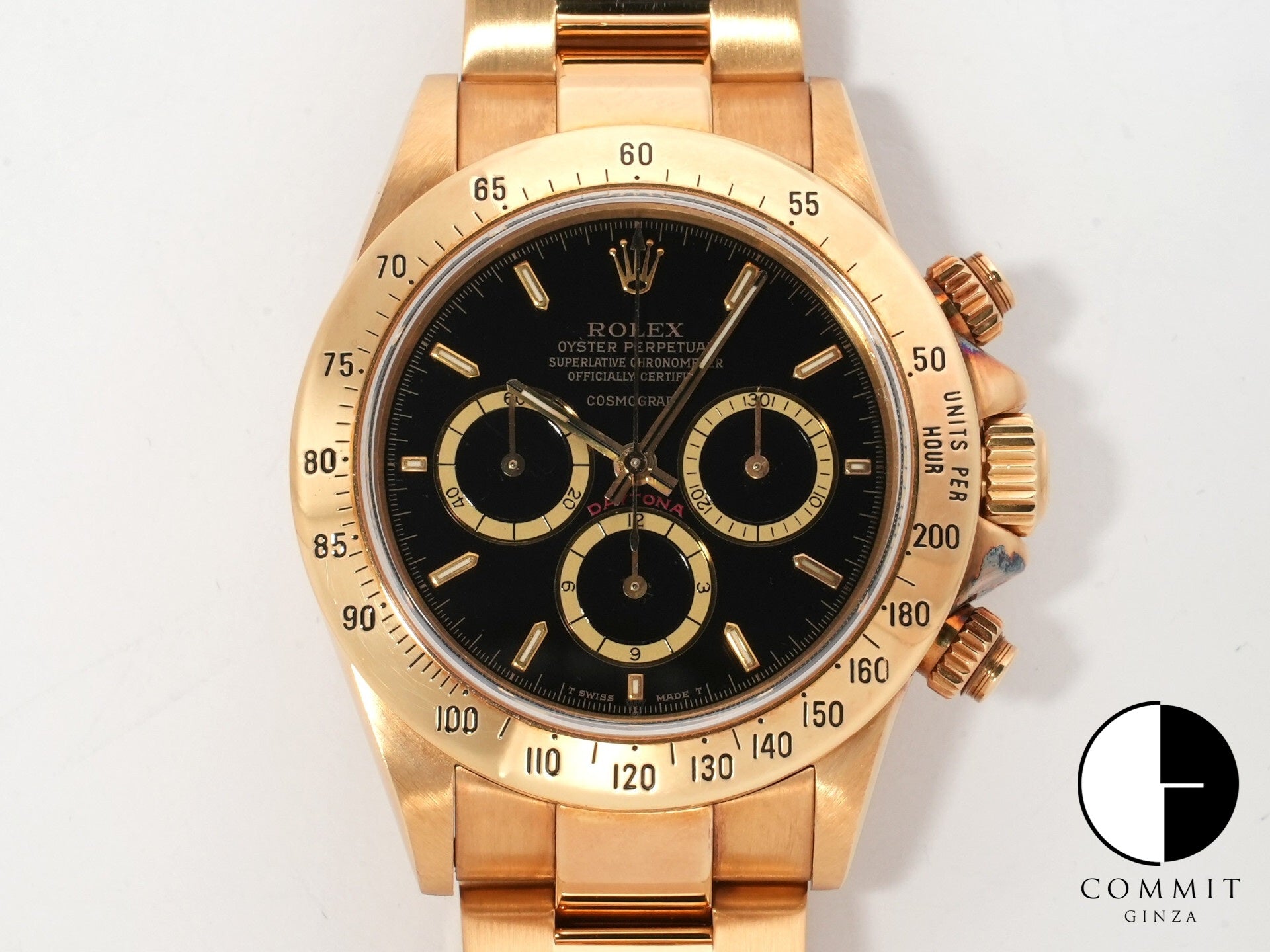 ロレックス デイトナ エルプリメロ Ref.16528 イエローゴールド ブラック文字盤 中古 yaje5imf 商品画像1