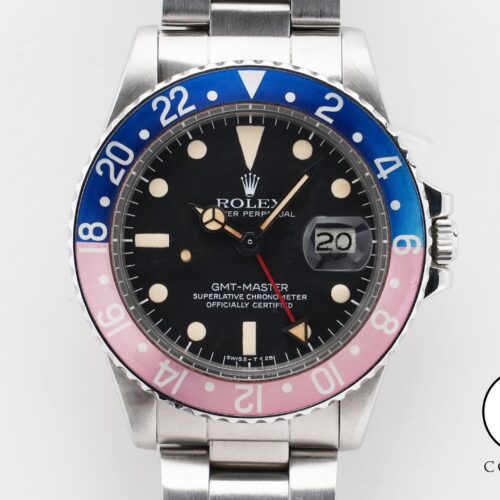 ロレックス GMTマスター Ref.1675 ステンレススチール ブラック文字盤 オイスターブレスレット 中古 9ra4udsn 商品画像1