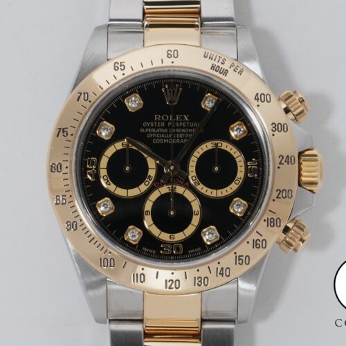 ロレックス デイトナ エルプリメロ Ref.16523G ステンレススチール/イエローゴールド ブラック文字盤 中古 hm97dqev 商品画像1