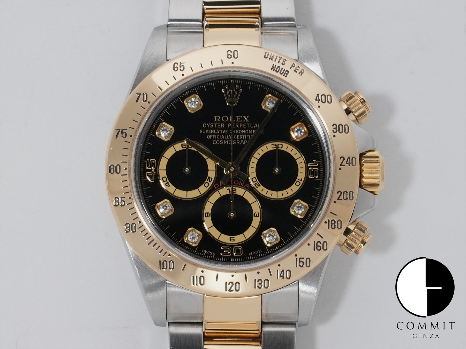 ロレックス デイトナ エルプリメロ Ref.16523G ステンレススチール/イエローゴールド ブラック文字盤 中古 hm97dqev 商品画像1