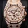 オーデマピゲ ロイヤルオーク クロノグラフ Ref.26242OR.ZZ.1322OR.02 ピンクゴールド ピンクゴールドダイヤル、ブリリアントカットダイヤモンドセット文字盤 美品 hihi59ew 商品画像2