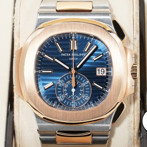 パテックフィリップ ノーチラス クロノグラフ Ref.5980/1AR-001 ステンレススチール/ローズゴールド ブルー文字盤 中古 der2f5mw 商品画像1