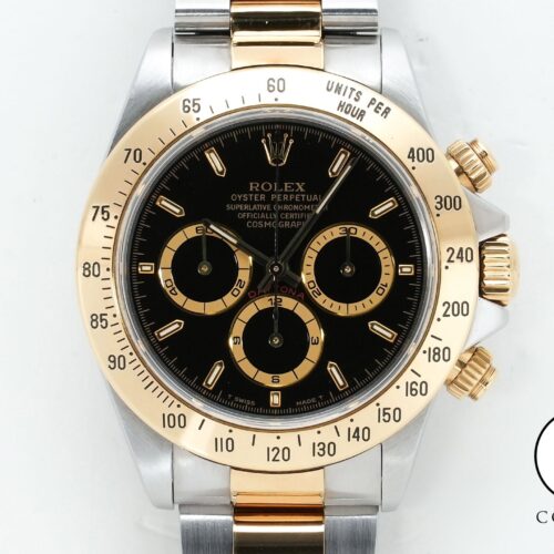 ロレックス デイトナ エルプリメロ Ref.16523 ステンレススチール/イエローゴールド ブラック文字盤 中古 nijpfcwv 商品画像1