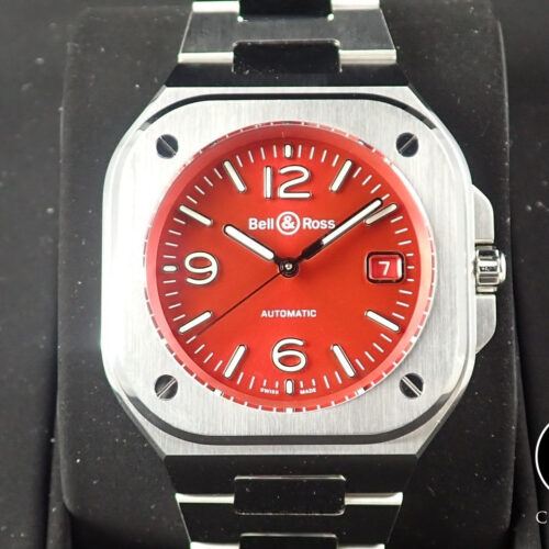 ベル＆ロス BR5 レッドスティール Ref.BR05A-R-ST/SST レッド文字盤 極美品 W062XHJH 商品画像1