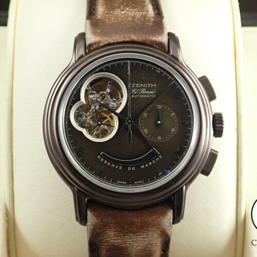 ゼニス クロノマスター Tオープン ネオヴィンテージ Ref.03.0240.4021/96.C616 ブラウン文字盤 中古 KY7HS39Y 商品画像1