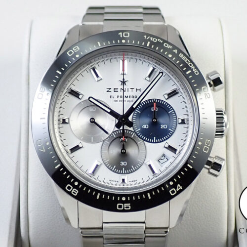 ゼニス クロノマスター スポーツ Ref.03.3100.3600/69.M3100 ホワイト文字盤 極美品 T1173183 商品画像1