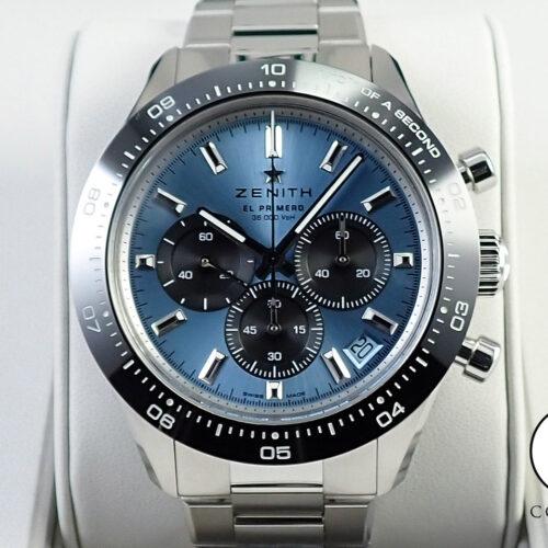 ゼニス クロノマスター スポーツ ヨシダ スペシャル エディション Ref.03.3104.3600/54.M3100 アクアブルー文字盤 美品 8UVAWKRW 商品画像1