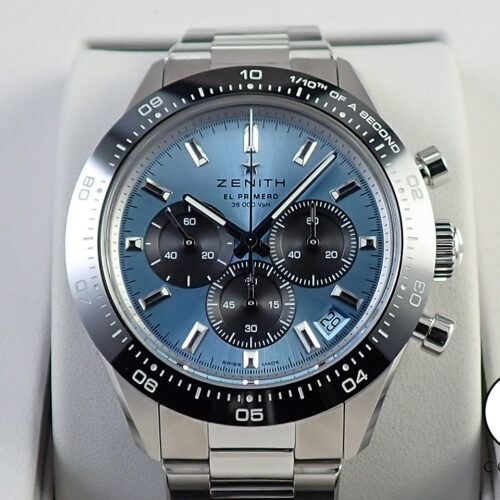 ゼニス クロノマスター スポーツ ヨシダ スペシャル エディション Ref.03.3104.3600/54.M3100 アクアブルー文字盤 極美品 HM04577J 商品画像1