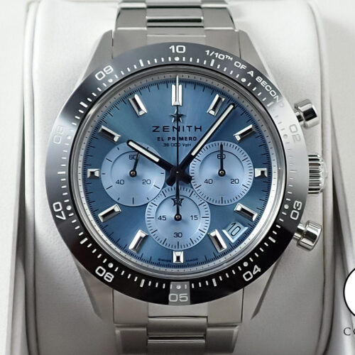 ゼニス クロノマスター スポーツ ヨシダ スペシャル エディション Ref.03.3105.3600/52.M3100 アクアブルー文字盤 未使用 THF07TUR 商品画像1