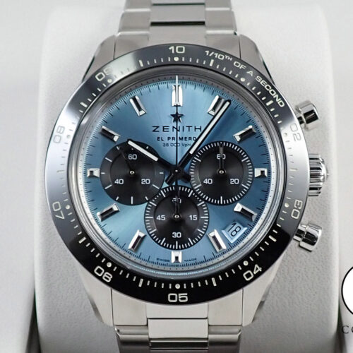 ゼニス クロノマスター スポーツ ヨシダ スペシャル エディション Ref.03.3104.3600/54.M3100 アクアブルー文字盤 未使用 S88A2042 商品画像1