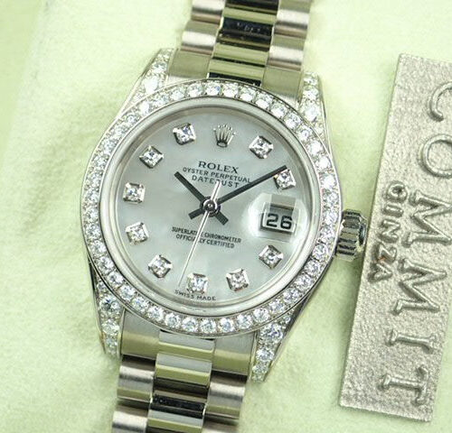 ロレックス デイトジャスト Ref.179159NG ホワイトシェル文字盤 中古 datejust-106 プレジデントブレスレット 商品画像1