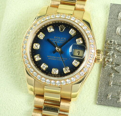 ロレックス デイトジャスト Ref.179138 ブルーグラデーション文字盤 中古 datejust-107 プレジデントブレスレット 商品画像1