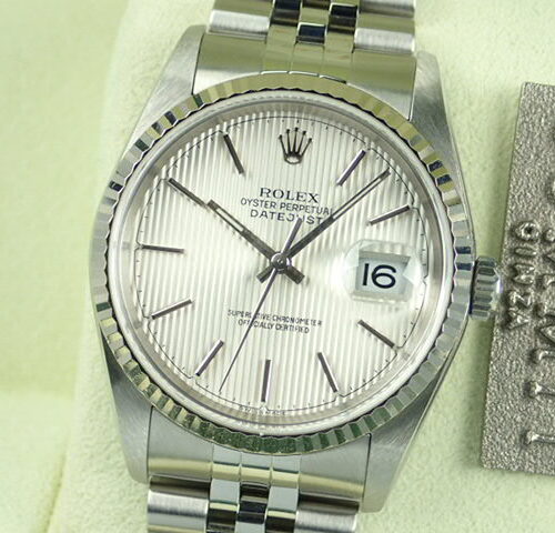 ロレックス デイトジャスト Ref.16234 シルバータペストリー文字盤 中古 datejust-115 ジュビリーブレスレット 商品画像1
