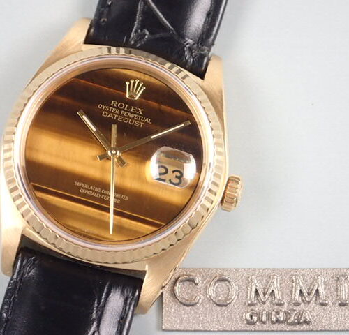 ロレックス デイトジャスト Ref.16018 タイガーアイ文字盤 中古 datejust-13 革ベルト 商品画像1