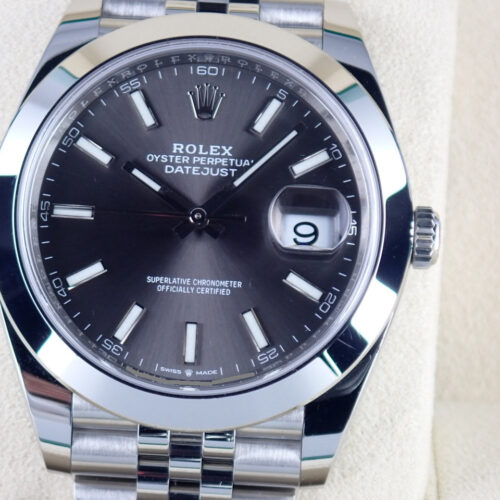 ロレックス デイトジャスト Ref.126300 ダークロジウム文字盤 中古 datejust-141 ジュビリーブレスレット 商品画像1