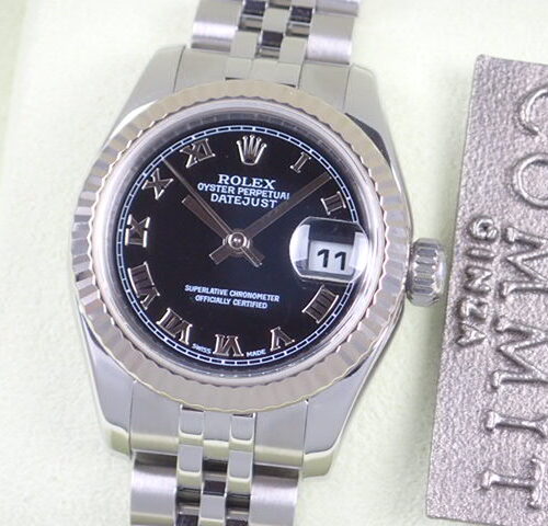 ロレックス デイトジャスト Ref.179174 ブラックローマン文字盤 中古 datejust-18 ジュビリーブレスレット 商品画像1