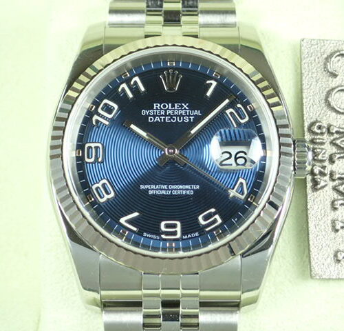 ロレックス デイトジャスト Ref.116234 ブルーコンセントリック文字盤 中古 datejust-54 ジュビリーブレスレット 商品画像1