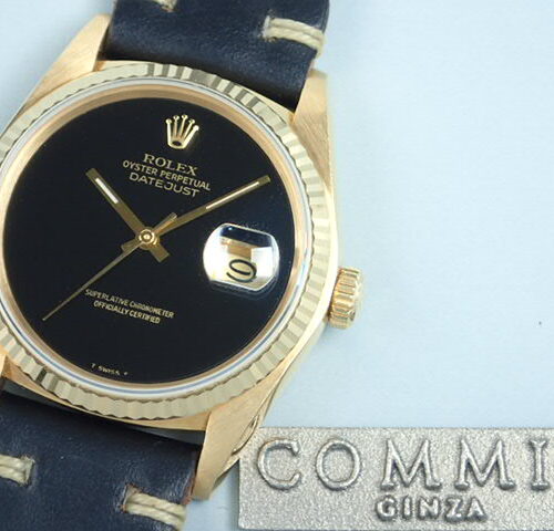 ロレックス デイトジャスト Ref.16018 オニキス文字盤 中古 datejust-58 革ベルト 商品画像1