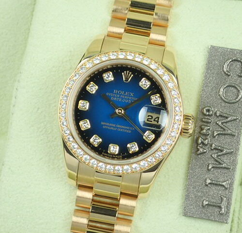 ロレックス デイトジャスト Ref.179138 ブルーグラデーション文字盤 中古 datejust-72 プレジデントブレスレット 商品画像1