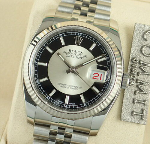 ロレックス デイトジャスト Ref.116234 シルバー/ブラック文字盤 中古 datejust-75 ジュビリーブレスレット 商品画像1