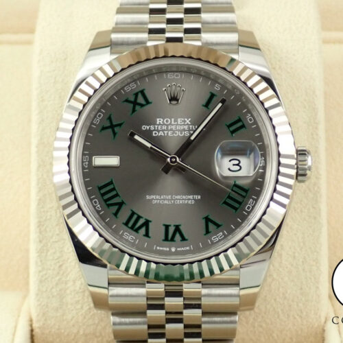 ロレックス デイトジャスト41 Ref.126334 ステンレススチール/ホワイトゴールド スレートローマン文字盤 ジュビリーブレスレット 未使用 FR570AJJ 商品画像1