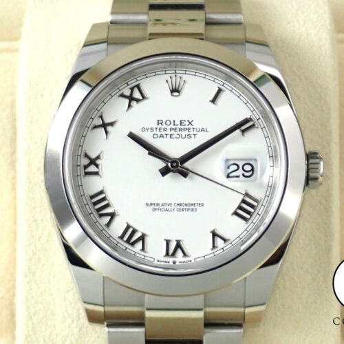 ロレックス デイトジャスト41 Ref.126300 ステンレススチール ホワイト文字盤 オイスターブレスレット 中古 5SZRPUTY 商品画像1