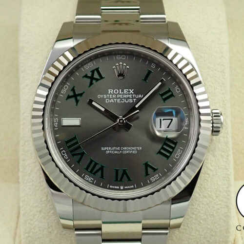 ロレックス デイトジャスト41 Ref.126334 ステンレススチール/ホワイトゴールド スレートローマン文字盤 オイスターブレスレット 商品画像1