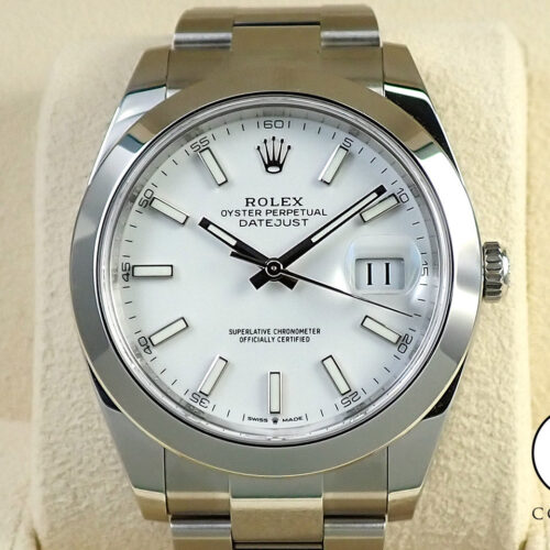 ロレックス デイトジャスト41 Ref.126300 ステンレススチール ホワイト文字盤 オイスターブレスレット 美品 44M74944 商品画像1
