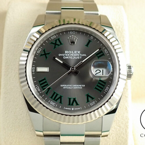 ロレックス デイトジャスト41 Ref.126334 ステンレススチール/ホワイトゴールド スレートローマン文字盤 オイスターブレスレット 商品画像1